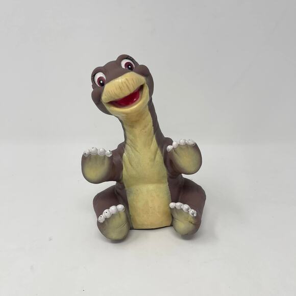 Vintage 1988 The Land Before Time Littlefoot Dinosaur Rubber Hand Puppet - Picture 1 of 7